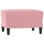 Sillón con taburete terciopelo rosa 60 cm de , Sofás - Ref: Foro24-3201208, Precio: 212,33 €, Descuento: %