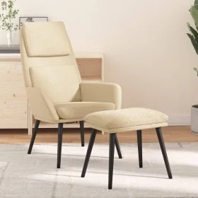 Entspannungssessel mit cremefarbenem Stoff-Fußhocker. von , Sessel - Ref: Foro24-3097770, Preis: 129,58 €, Rabatt: %