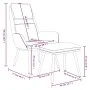 Sillón de relax con reposapiés de tela color crema de , Sillones - Ref: Foro24-3097770, Precio: 129,58 €, Descuento: %