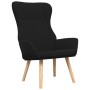 Sillón de relax con taburete tela negro de , Sillones - Ref: Foro24-3097888, Precio: 126,60 €, Descuento: %