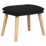 Sillón de relax con taburete tela negro de , Sillones - Ref: Foro24-3097888, Precio: 126,60 €, Descuento: %