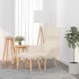 Entspannungssessel mit Hocker aus weiß-cremefarbenem Samt. von , Sessel - Ref: Foro24-3097829, Preis: 147,14 €, Rabatt: %