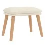 Entspannungssessel mit Hocker aus weiß-cremefarbenem Samt. von , Sessel - Ref: Foro24-3097829, Preis: 147,14 €, Rabatt: %