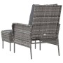 Sillón de jardín con reposapiés ratán sintético gris de , Sillas de jardín - Ref: Foro24-364115, Precio: 145,21 €, Descuento: %