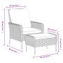 Sillón de jardín con reposapiés ratán sintético gris de , Sillas de jardín - Ref: Foro24-364115, Precio: 145,21 €, Descuento: %