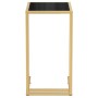 Mesa auxiliar de ordenador vidrio transparente negro 50x35x65cm de , Mesas auxiliares - Ref: Foro24-331646, Precio: 44,87 €, ...