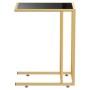 Mesa auxiliar de ordenador vidrio transparente negro 50x35x65cm de , Mesas auxiliares - Ref: Foro24-331646, Precio: 44,87 €, ...