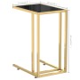 Mesa auxiliar de ordenador vidrio transparente negro 50x35x65cm de , Mesas auxiliares - Ref: Foro24-331646, Precio: 44,87 €, ...