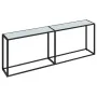 Mesa consola vidrio templado mármol blanco 220x35x75,5 cm de , Mesas auxiliares - Ref: Foro24-331692, Precio: 106,72 €, Descu...
