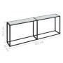 Mesa consola vidrio templado mármol blanco 220x35x75,5 cm de , Mesas auxiliares - Ref: Foro24-331692, Precio: 106,72 €, Descu...