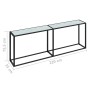 Mesa consola vidrio templado mármol blanco 220x35x75,5 cm de , Mesas auxiliares - Ref: Foro24-331692, Precio: 108,77 €, Descu...