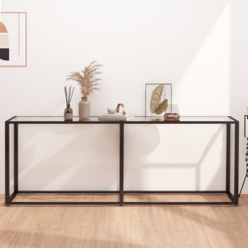 Mesa consola vidrio templado transparente 200x35x75,5 cm de , Mesas auxiliares - Ref: Foro24-331686, Precio: 101,11 €, Descue...