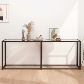 Mesa consola vidrio templado transparente 200x35x75,5 cm de , Mesas auxiliares - Ref: Foro24-331686, Precio: 99,28 €, Descuen...