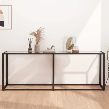 Mesa consola vidrio templado transparente 200x35x75,5 cm de , Mesas auxiliares - Ref: Foro24-331686, Precio: 99,28 €, Descuen...