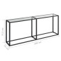 Mesa consola vidrio templado transparente 200x35x75,5 cm de , Mesas auxiliares - Ref: Foro24-331686, Precio: 101,11 €, Descue...