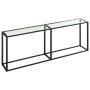 Mesa consola vidrio templado transparente 220x35x75,5 cm de , Mesas auxiliares - Ref: Foro24-331690, Precio: 104,33 €, Descue...