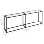 Mesa consola vidrio templado transparente 220x35x75,5 cm de , Mesas auxiliares - Ref: Foro24-331690, Precio: 104,33 €, Descue...