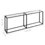 Mesa consola vidrio templado transparente 220x35x75,5 cm de , Mesas auxiliares - Ref: Foro24-331690, Precio: 101,98 €, Descue...
