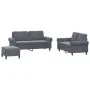 Juego de sofás con cojines 3 piezas terciopelo gris oscuro de , Sofás - Ref: Foro24-3202221, Precio: 535,88 €, Descuento: %