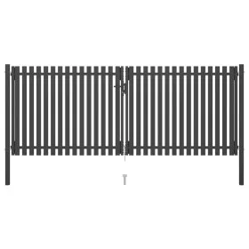 Anthracite grey steel garden fence gate 4x1.7 cm by , garden gates - Ref: Foro24-146335, Price: 471,07 €, Discount: %
