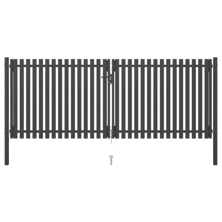 Graue Anthrazit-Stahlgitter-Gartentür 4x1,7 cm von , Gartentore - Ref: Foro24-146335, Preis: 471,07 €, Rabatt: %