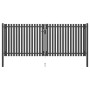 Puerta de valla del jardín de acero gris antracita 4x1,7 cm de , Puertas de jardín - Ref: Foro24-146335, Precio: 488,13 €, De...