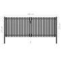 Puerta de valla del jardín de acero gris antracita 4x1,7 cm de , Puertas de jardín - Ref: Foro24-146335, Precio: 488,13 €, De...