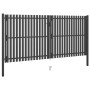 Puerta de valla del jardín de acero gris antracita 4x2,25 cm de , Puertas de jardín - Ref: Foro24-146337, Precio: 751,19 €, D...