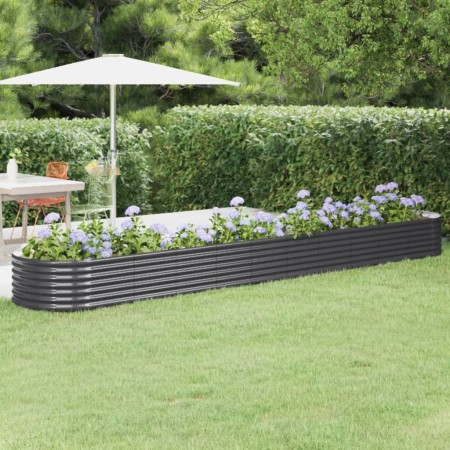 Jardinera arriate acero recubierto polvo antracita 440x80x36 cm de , Maceteros y jardineras - Ref: Foro24-318936, Precio: 71,...