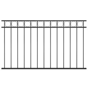 Panel de valla de acero 1,7x0,8 m negro de , Paneles de vallas - Ref: Foro24-146316, Precio: 67,17 €, Descuento: %