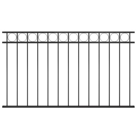 Panel de valla de acero 1,7x0,8 m negro de , Paneles de vallas - Ref: Foro24-146316, Precio: 67,17 €, Descuento: %