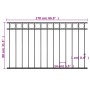 Panel de valla de acero 1,7x0,8 m negro de , Paneles de vallas - Ref: Foro24-146316, Precio: 67,17 €, Descuento: %