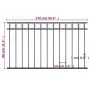 Panel de valla de acero 1,7x0,8 m negro de , Paneles de vallas - Ref: Foro24-146316, Precio: 65,55 €, Descuento: %