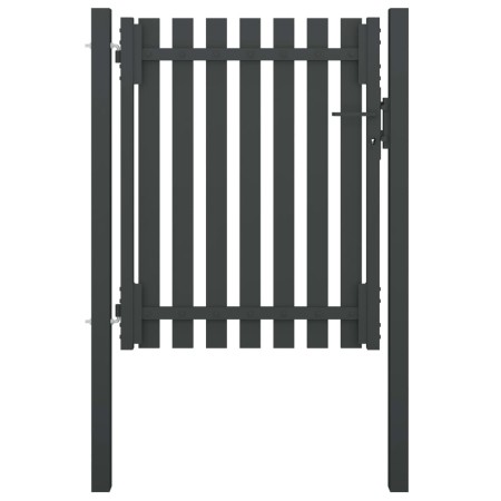 Puerta de valla del jardín de acero gris antracita 1x1,5 cm de , Puertas de jardín - Ref: Foro24-146328, Precio: 203,97 €, De...