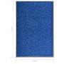 Felpudo lavable azul 60x90 cm de vidaXL, Felpudos - Ref: Foro24-323440, Precio: 37,00 €, Descuento: %