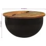 Mesa de centro de madera maciza reciclada negra 50x27 cm de , Mesas de centro - Ref: Foro24-351755, Precio: 107,31 €, Descuen...