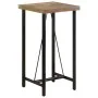 Mesa alta de hierro y madera maciza reciclada 55x55x107 cm de , Mesas de cocina y de comedor - Ref: Foro24-356372, Precio: 21...