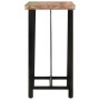 Mesa alta de hierro y madera maciza reciclada 55x55x107 cm de , Mesas de cocina y de comedor - Ref: Foro24-356372, Precio: 20...