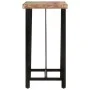 Mesa alta de hierro y madera maciza reciclada 55x55x107 cm de , Mesas de cocina y de comedor - Ref: Foro24-356372, Precio: 21...