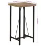 Mesa alta de hierro y madera maciza reciclada 55x55x107 cm de , Mesas de cocina y de comedor - Ref: Foro24-356372, Precio: 21...