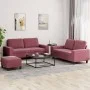 Juego de sofás 3 piezas tela rojo tinto de , Sofás - Ref: Foro24-3201896, Precio: 450,64 €, Descuento: %