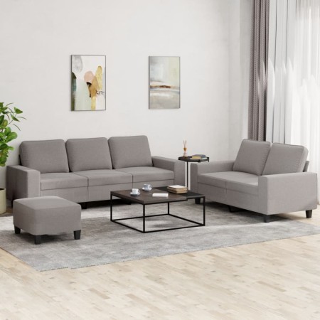 Juego de sofás 3 piezas tela gris taupe de , Sofás - Ref: Foro24-3201913, Precio: 580,12 €, Descuento: %