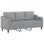 Juego de sofás con cojines 3 piezas tela gris claro de , Sofás - Ref: Foro24-3201842, Precio: 498,53 €, Descuento: %