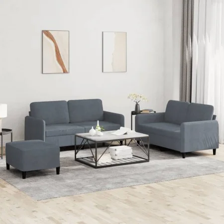 3-piece dark gray velvet sofa set by , Sofas - Ref: Foro24-3201985, Price: 431,73 €, Discount: %