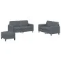 3-piece dark gray velvet sofa set by , Sofas - Ref: Foro24-3201985, Price: 431,73 €, Discount: %