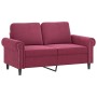 Juego de sofás con cojines 4 piezas terciopelo rojo tinto de , Sofás - Ref: Foro24-3202184, Precio: 767,13 €, Descuento: %
