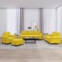 Juego de sofás con cojines 4 piezas terciopelo amarillo de , Sofás - Ref: Foro24-3202186, Precio: 702,48 €, Descuento: %
