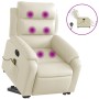 Sillón de masaje elevable eléctrico cuero sintético crema de , Sillones - Ref: Foro24-3205064, Precio: 364,34 €, Descuento: %