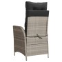 Sillón de jardín reclinable con cojines ratán PE gris claro de , Sillas de jardín - Ref: Foro24-365262, Precio: 121,08 €, Des...