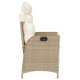 Silla de jardín reclinable con cojines ratán sintético beige de , Sillas de jardín - Ref: Foro24-365260, Precio: 119,90 €, De...